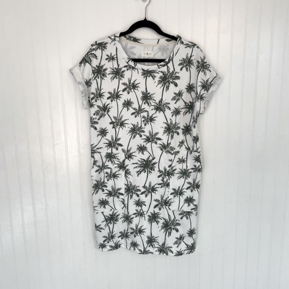 Lou & Grey Palm Tree Cotton Terry Pocket Dress - Small